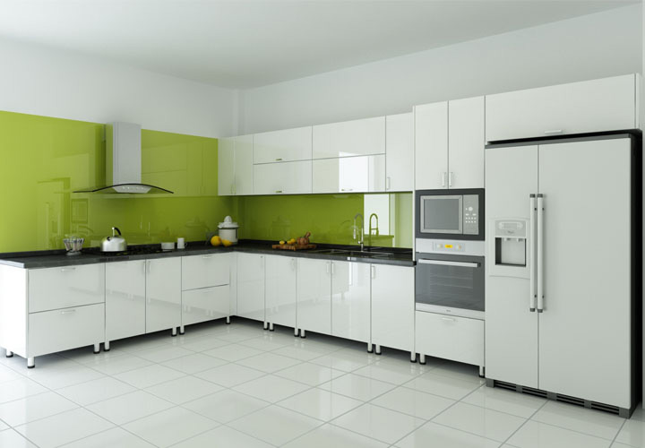 Tủ bếp inox cánh Acrylic AL03